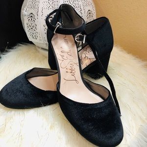 Velvet Mary Jane heels
